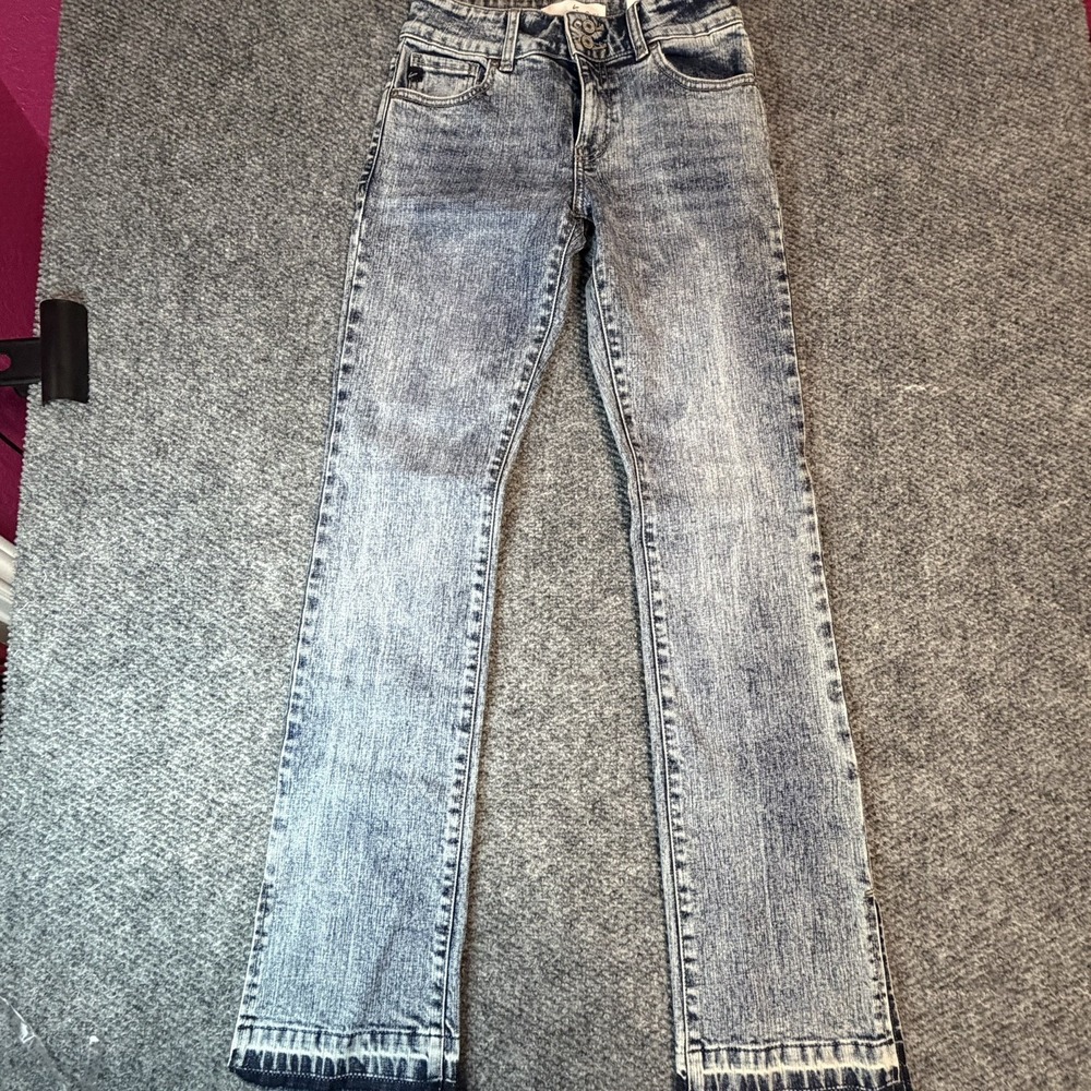Kancan Lizzie Mid Rise Split Hem Bootcut Jeans Size 1/24 - NWT